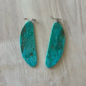 Turquoise Slab Earrings